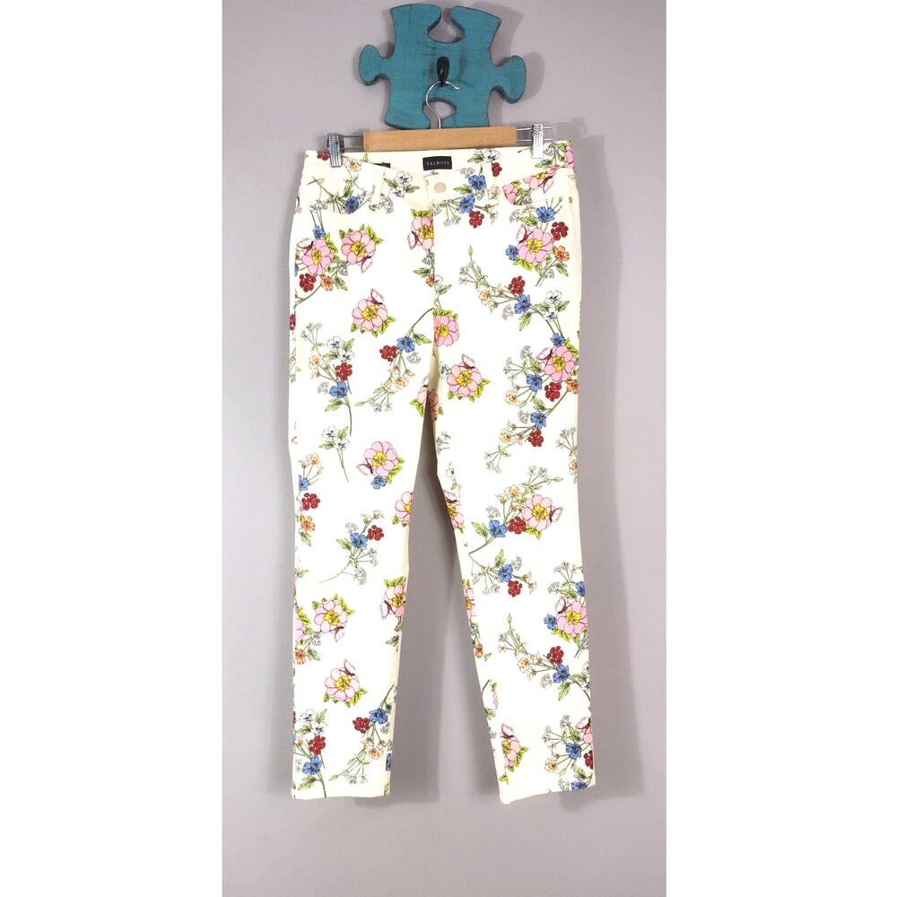 Talbots Slim Ankle Floral Stretch Jeans Women’s Size 8